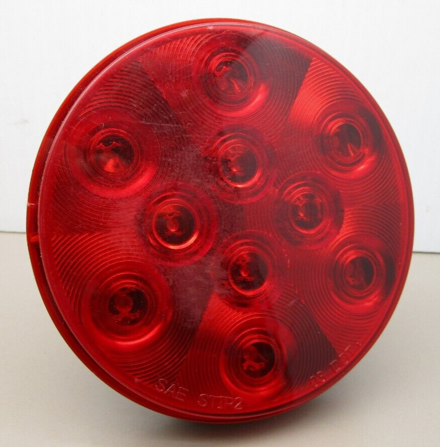 Optronics STL-43RB LED Stop/Turn/Tail Light PL-3 Connector 12V 4″ Round