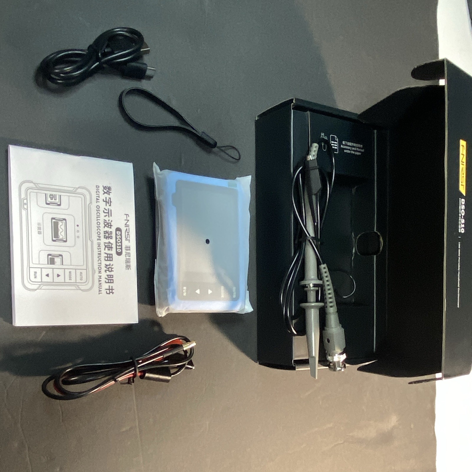 FNIRSI DSO-510 10MHz 48MSa/s 1CH Handheld Digital Oscilloscope w/ Probe