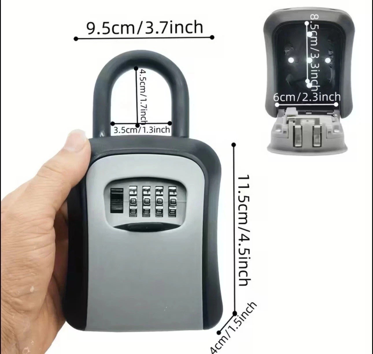 Key Lock Box Combination Wall Non Metal 4 Digit Security Storage Case Organizer
