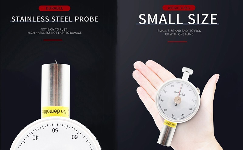 Shore D Hardness Tester for Thermos Plastic Rubber Printing Plate Fibred 20-90HD