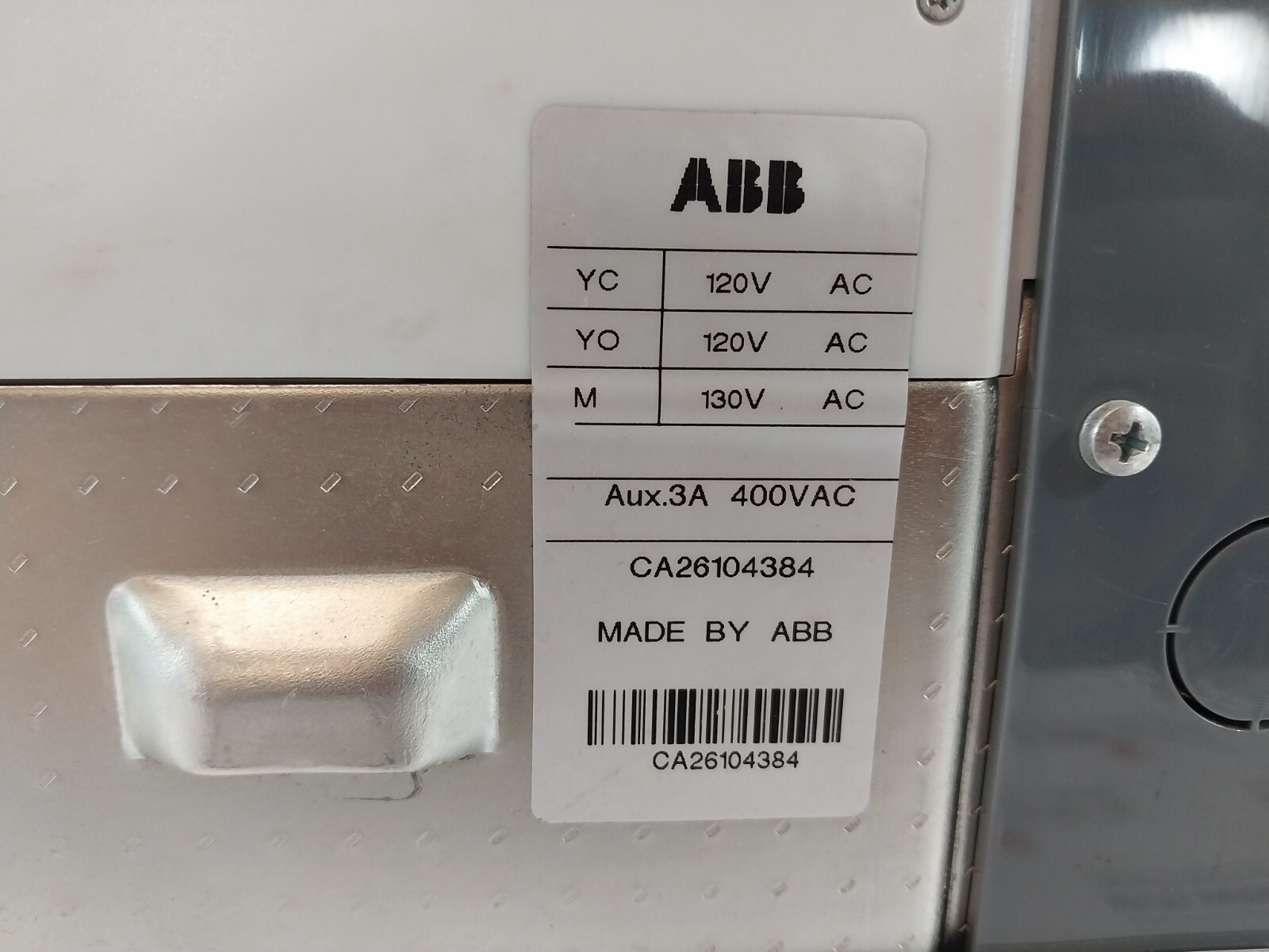 ABB SACE E2N 20 Emax Circuit Breaker IEC 60947-2 110-120V 50/60Hz CAT B