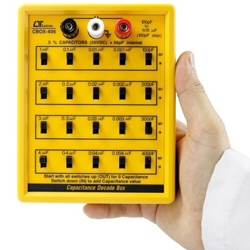 Capacitance Decade Box, Five Decades, 100 pF to 11uF (100 pF per step)