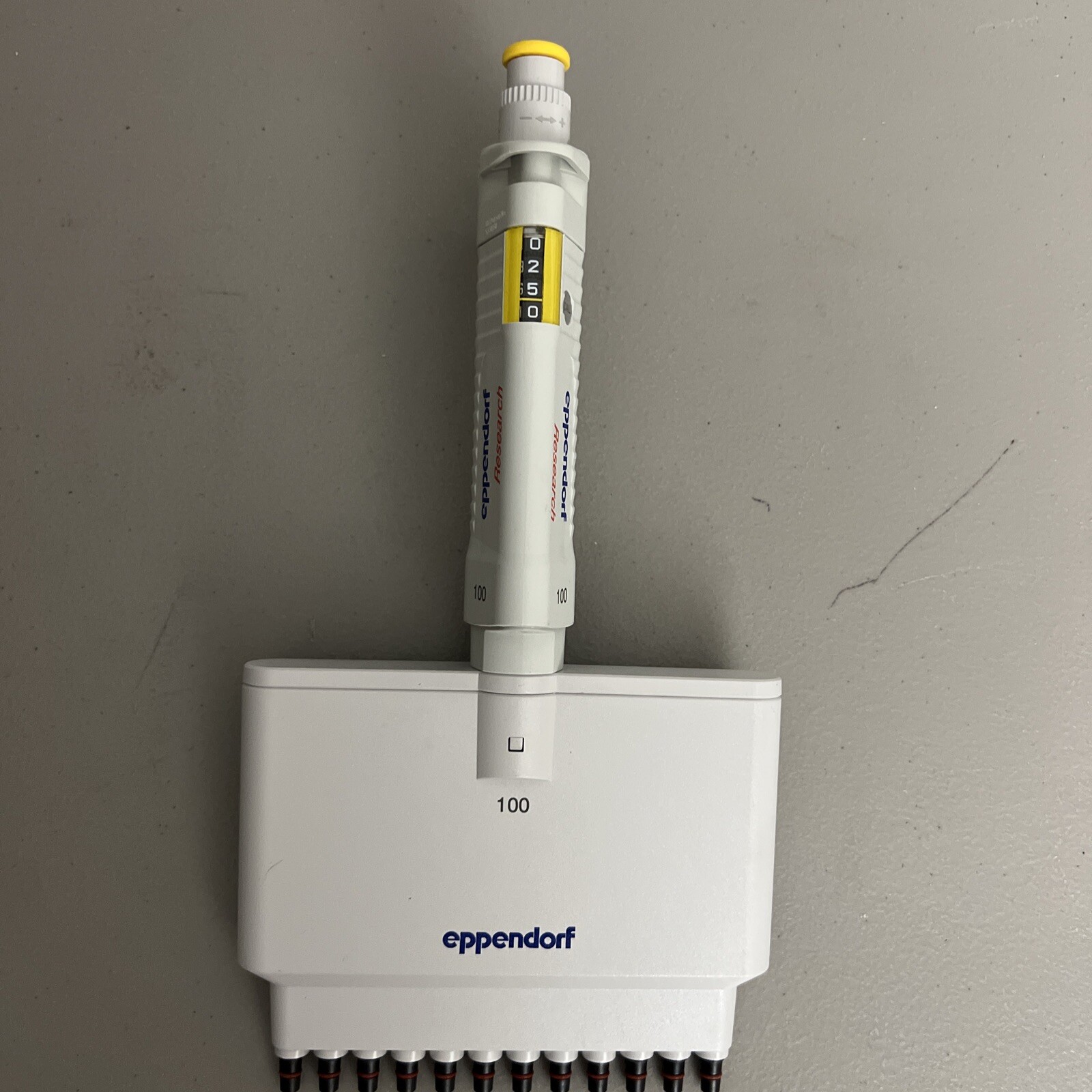 Eppendorf Research 12 Channel Pipette 100 10-100 uL Pipetman Pipettor