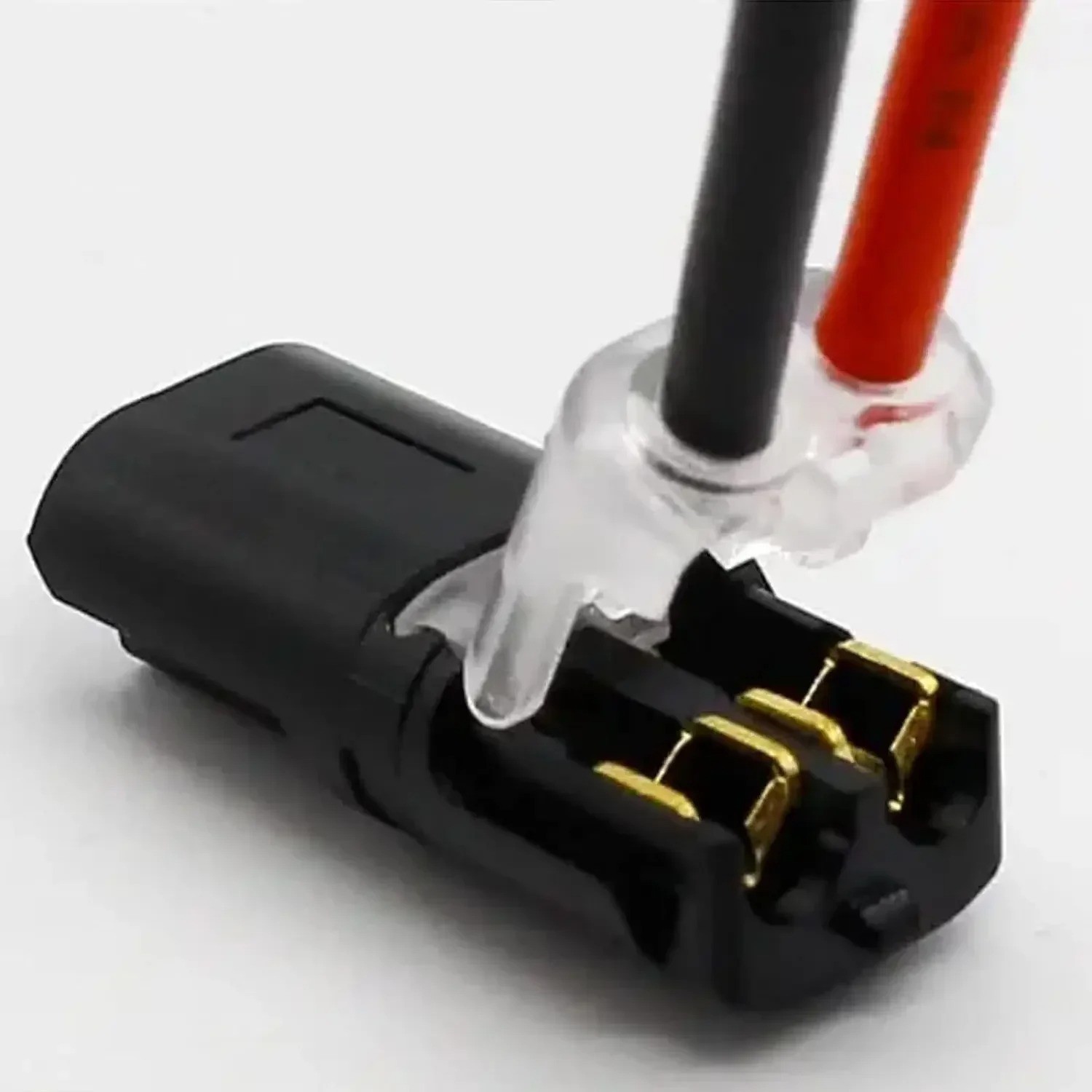 100pcs Double-Wire Plug-in Connector, Cable Clamp with Locking Buckle, AWG 18-22