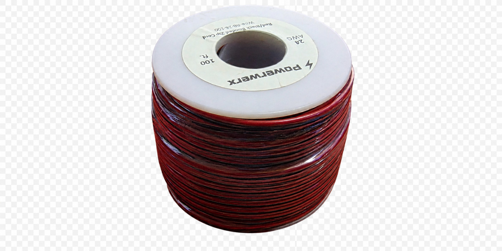 Powerwerx 24 AWG Red Black Bonded Zip Cord 100 ft Wire-RB-24-100