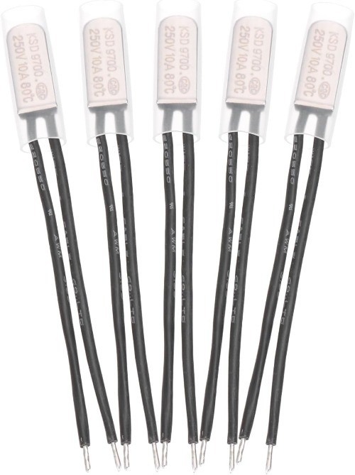 5 Pcs KSD9700 Thermostat 80°C 176°F Normally Close Temperature Switch Thermal