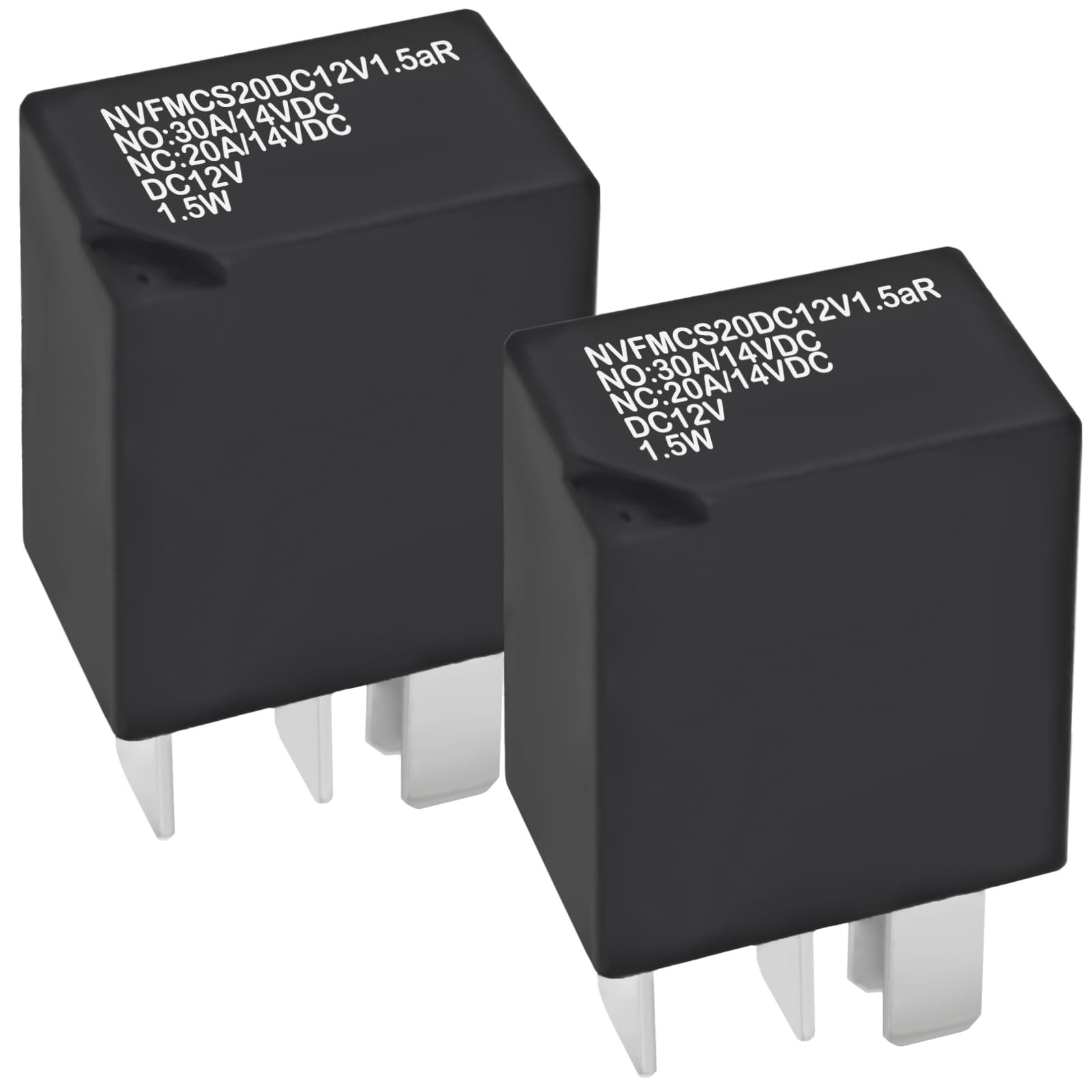 Relay NVFMCS20DC12V1.5aR Pack of 2 12VDC 5Pin Automotive Power Relay