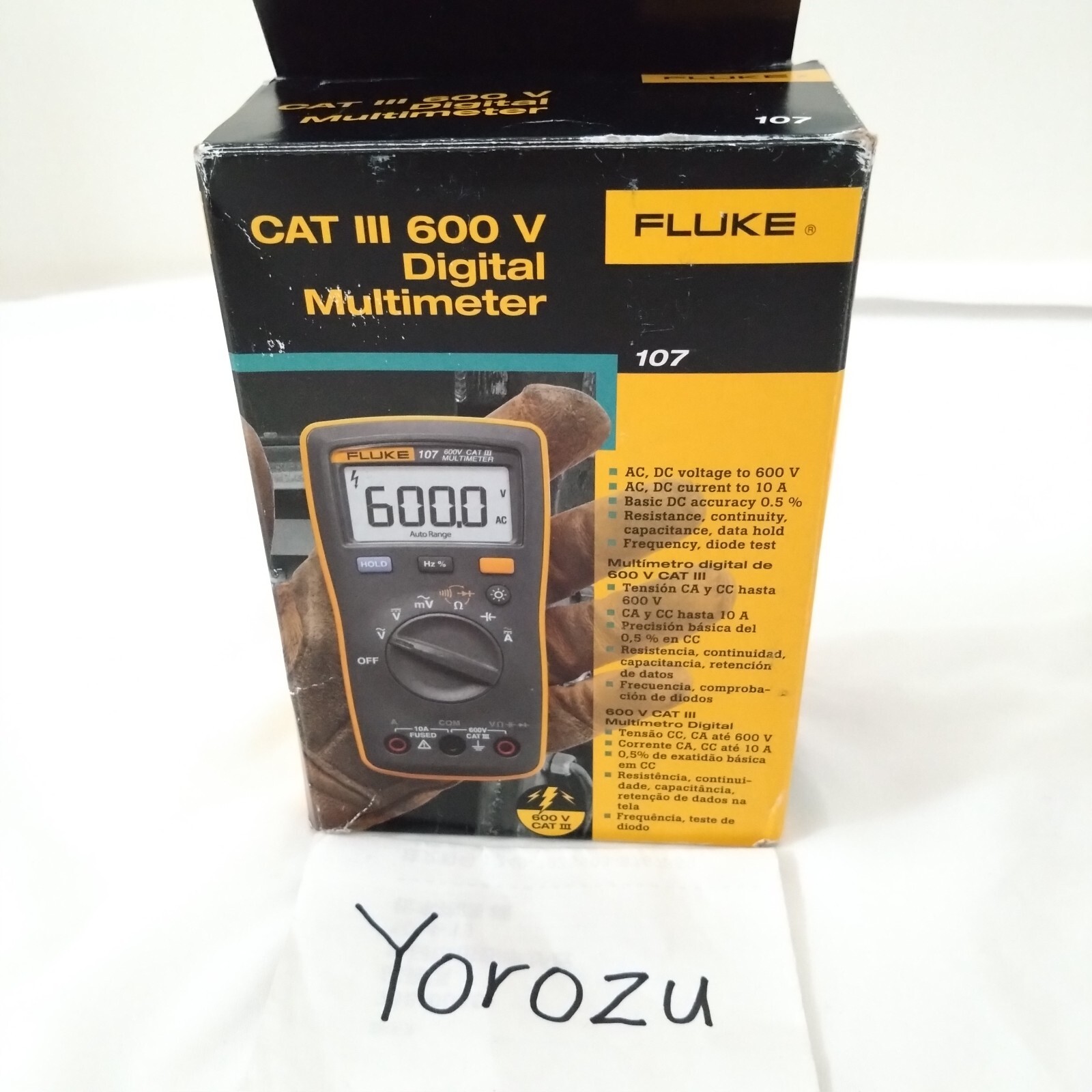 1 Day Ship Fluke 107 AC/DC Current Handheld Digital Multimeter New