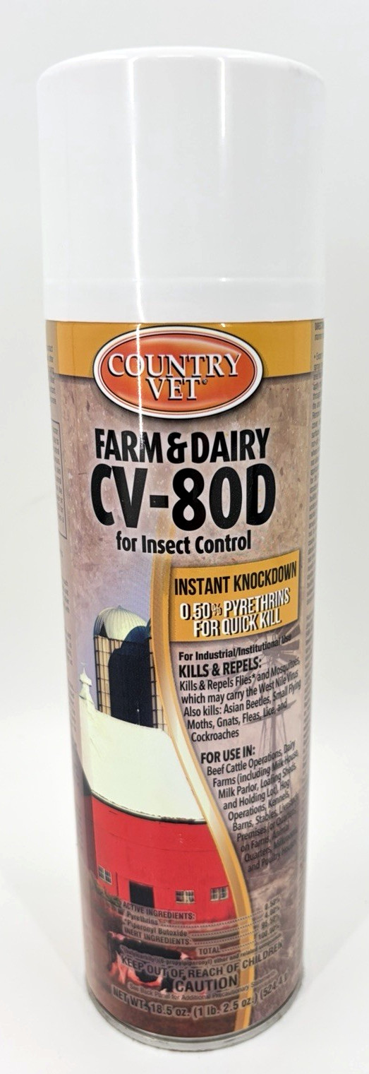 Country Vet Farm & Dairy CV-80D For Insect Control – 18.5 oz ~ Lot of 5 Cans