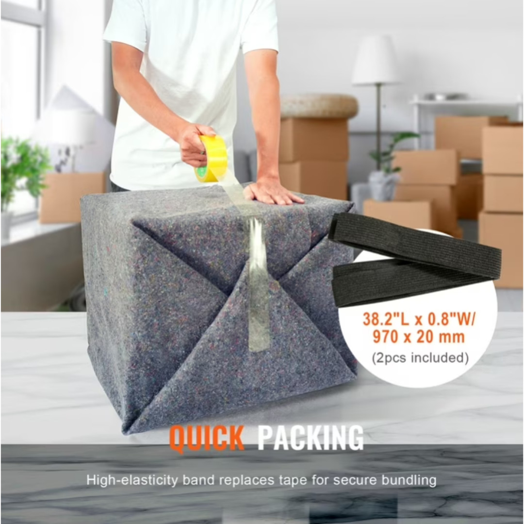 KFFKFF 72 x 54 Recycled Cotton Moving Blankets (12-Pack)