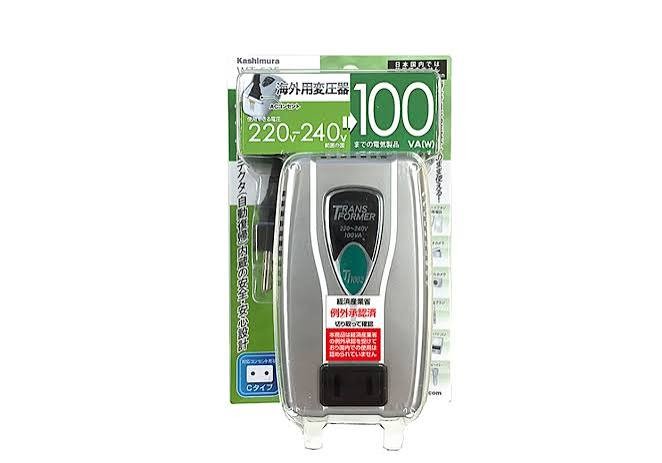 Overseas voltage converter 220-240V/100VA Kashimura WT-53E