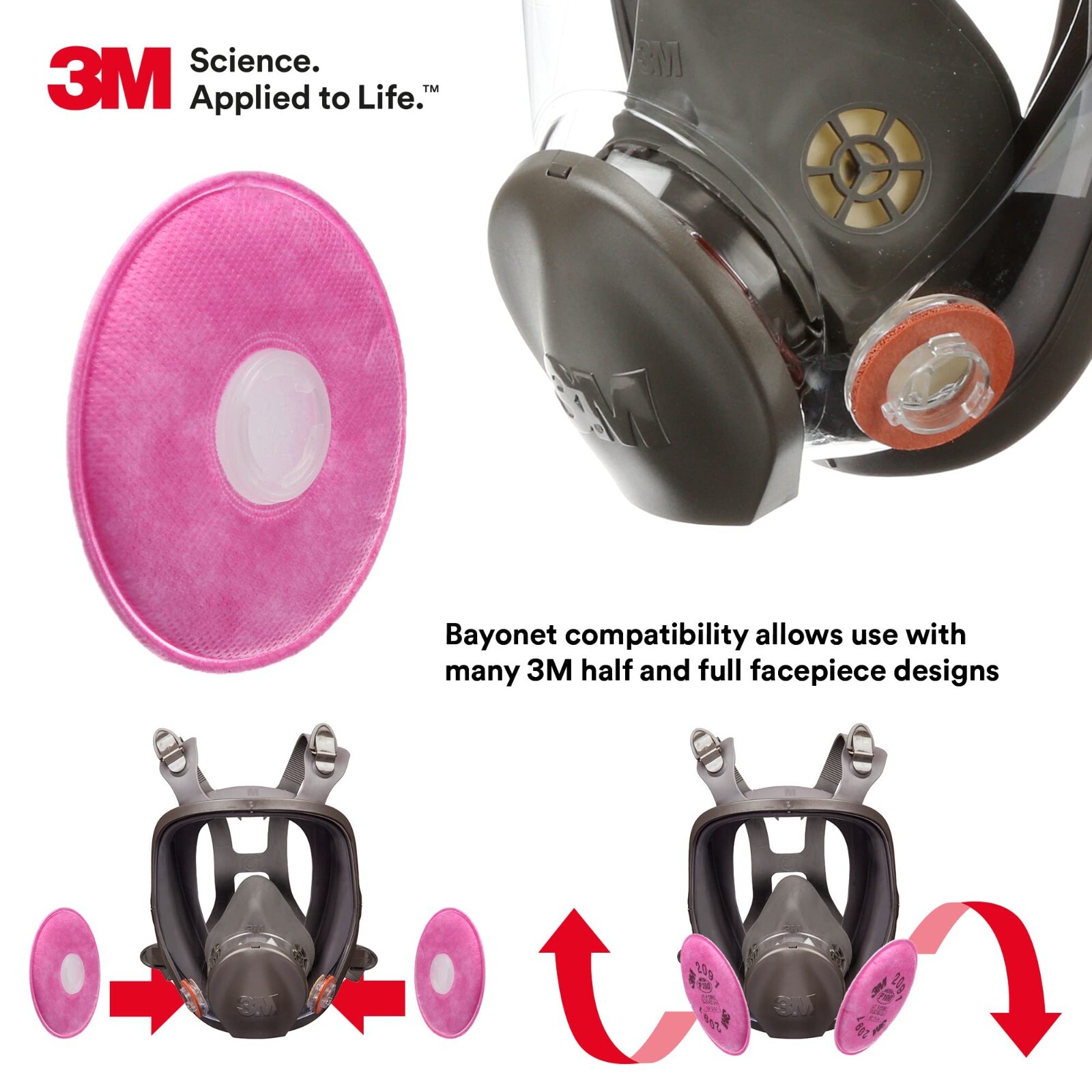 3M PPE RESPIRATORY PROTECTION REPLACEMENT RESPIRATOR CARTRIDGES FILTERS USA MADE
