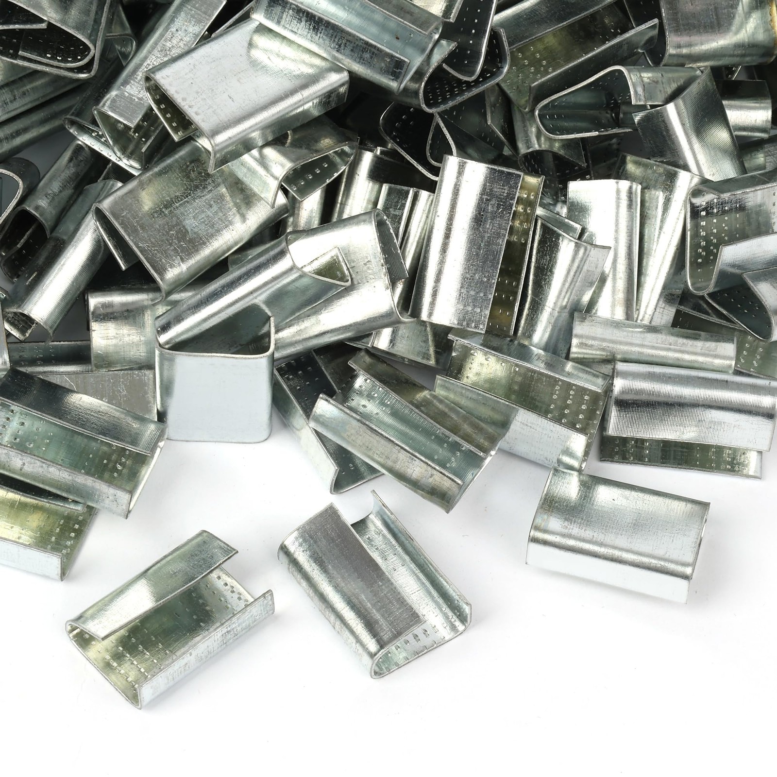 U.S. Solid 500pcs Open Serrated Metal Seals for 5/8 in Strapping
