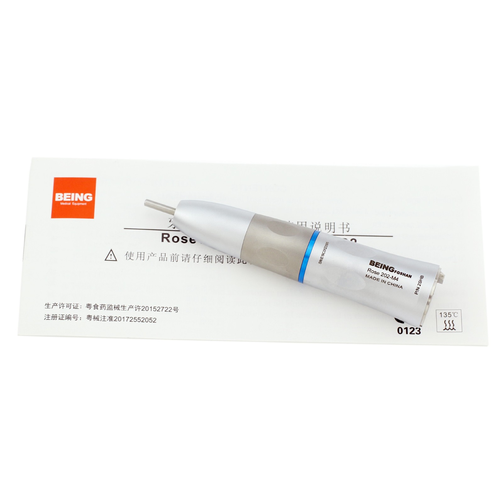 BEING Dental Slow Low Speed Handpiece Straight Nose Cone Fiber Optic KAVO 201SH