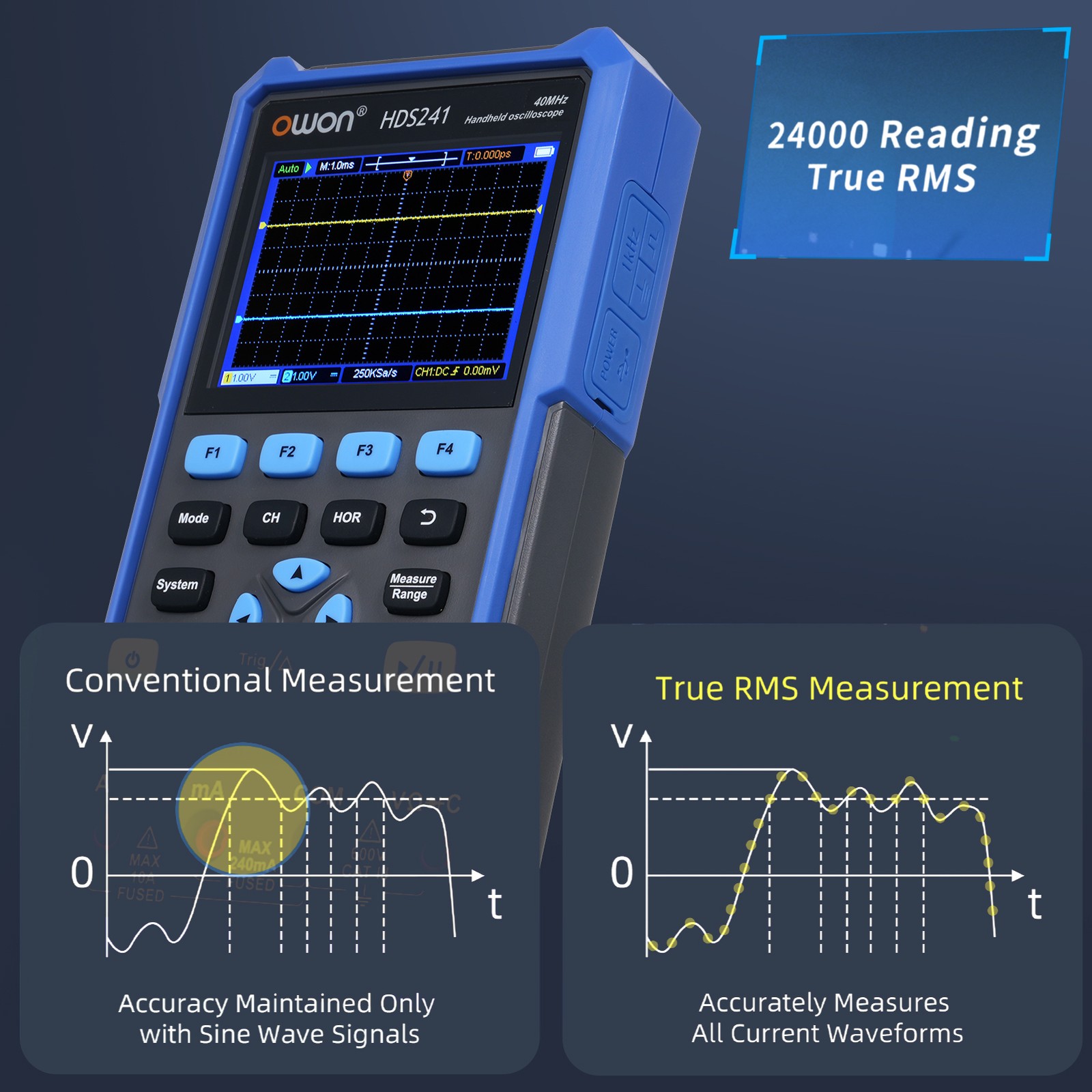 1-2in1 Oscilloscope Multimeter Multifunctional Digital Oscilloscope 1CH ZLWV