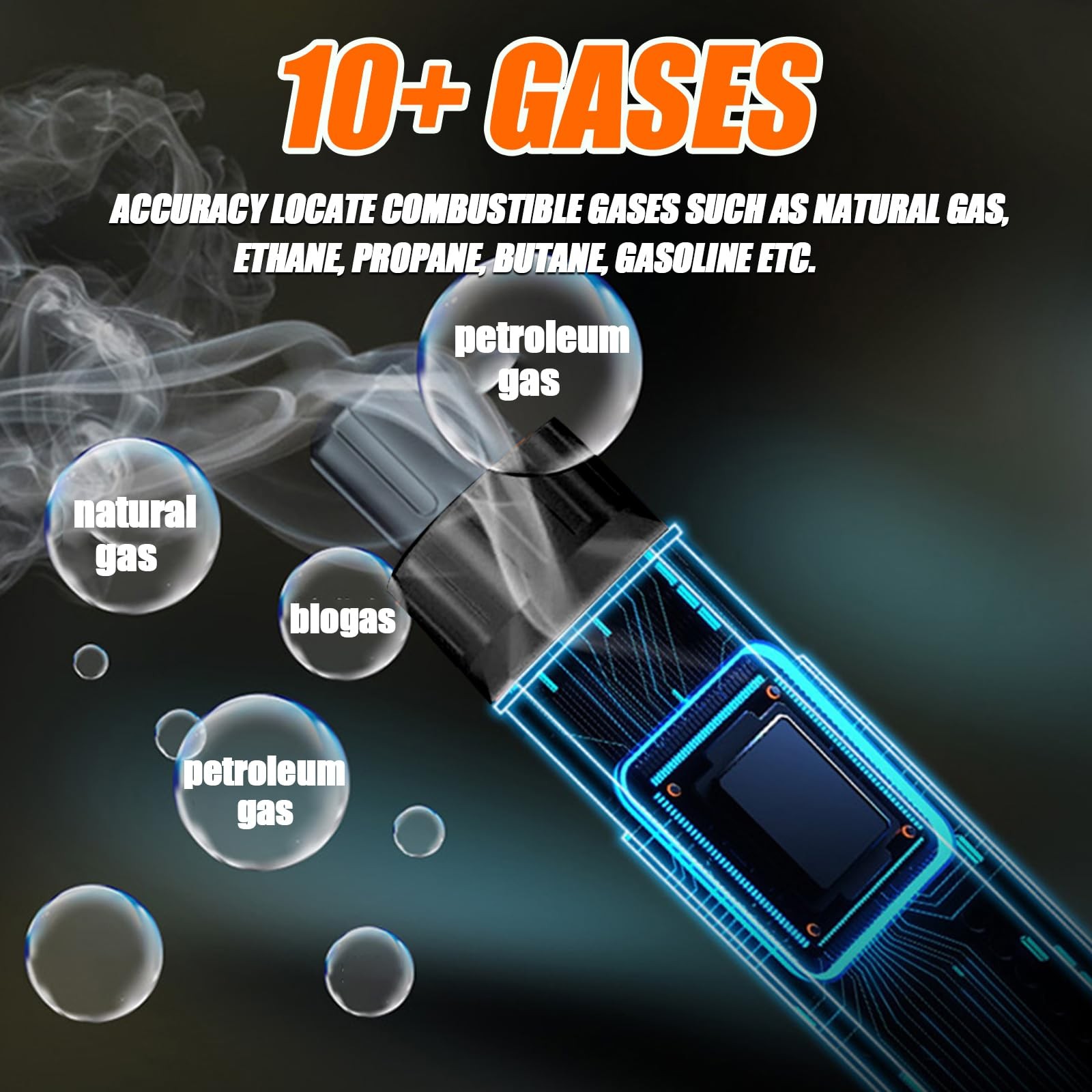 Natural Gas Leak Detector with Audible & Visual Alarm