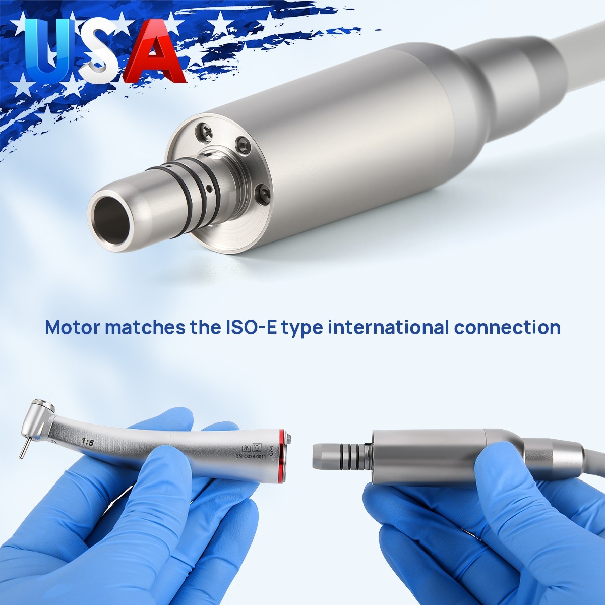 Dental LED Brushless Electric Micro Motor / 1:5 1:1 1:4.2 Fiber Optic Handpiece