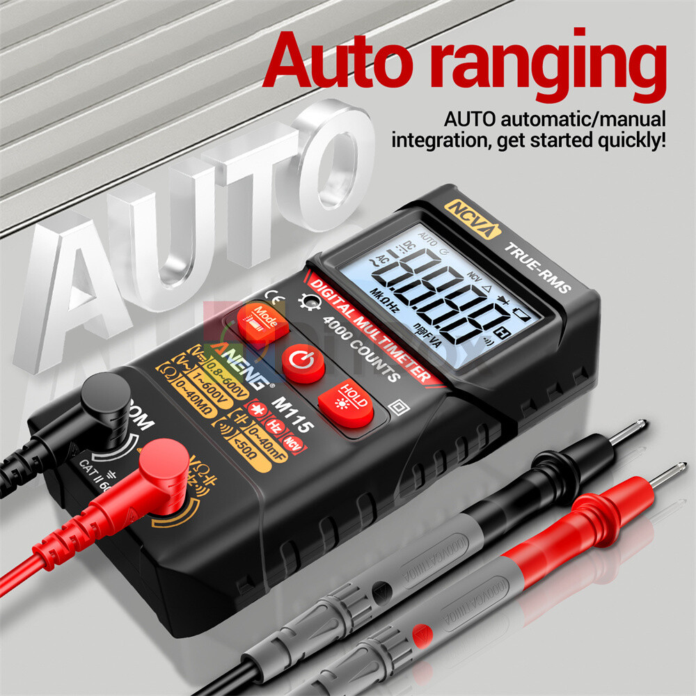 ANENG M114 M115 Automatic Voltmeter AC/DC Ohm NCV Digital Multimeter 4000 Counts