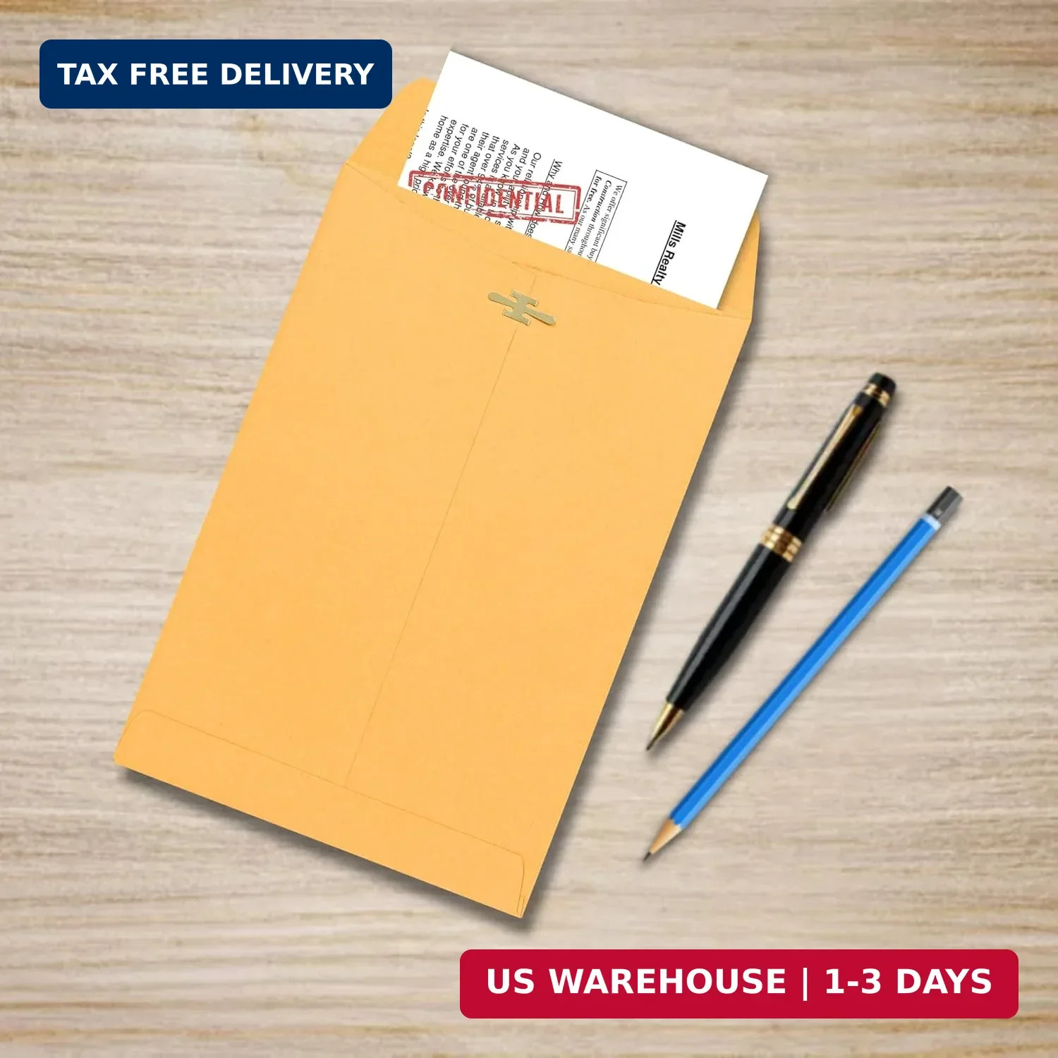 6×9 Clasp Envelopes – 10 Pack Brown Kraft Catalog Envelopes with Clasp Closure &