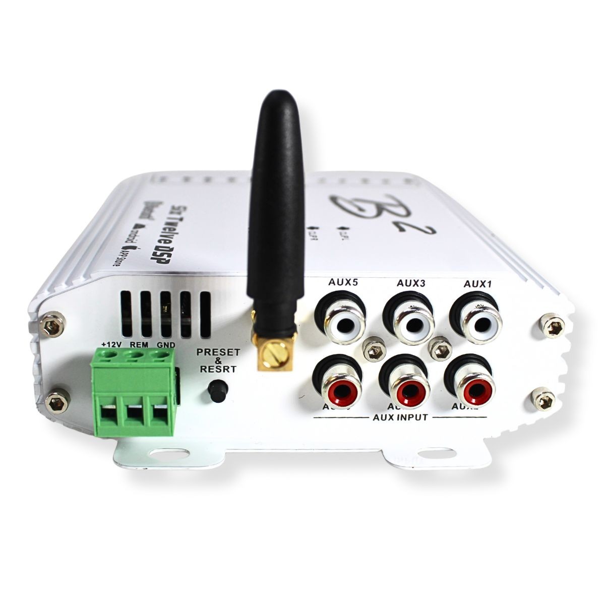 B2 Audio SixTwelve White 12Ch Bluetooth DSP 4V 96kHz w Floating Mount Bracket