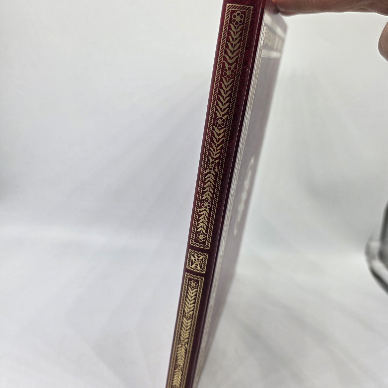 Vtg Anything Book™️ Hardcover Blank Journal Unlined Unruled Sketch Art Deco Red