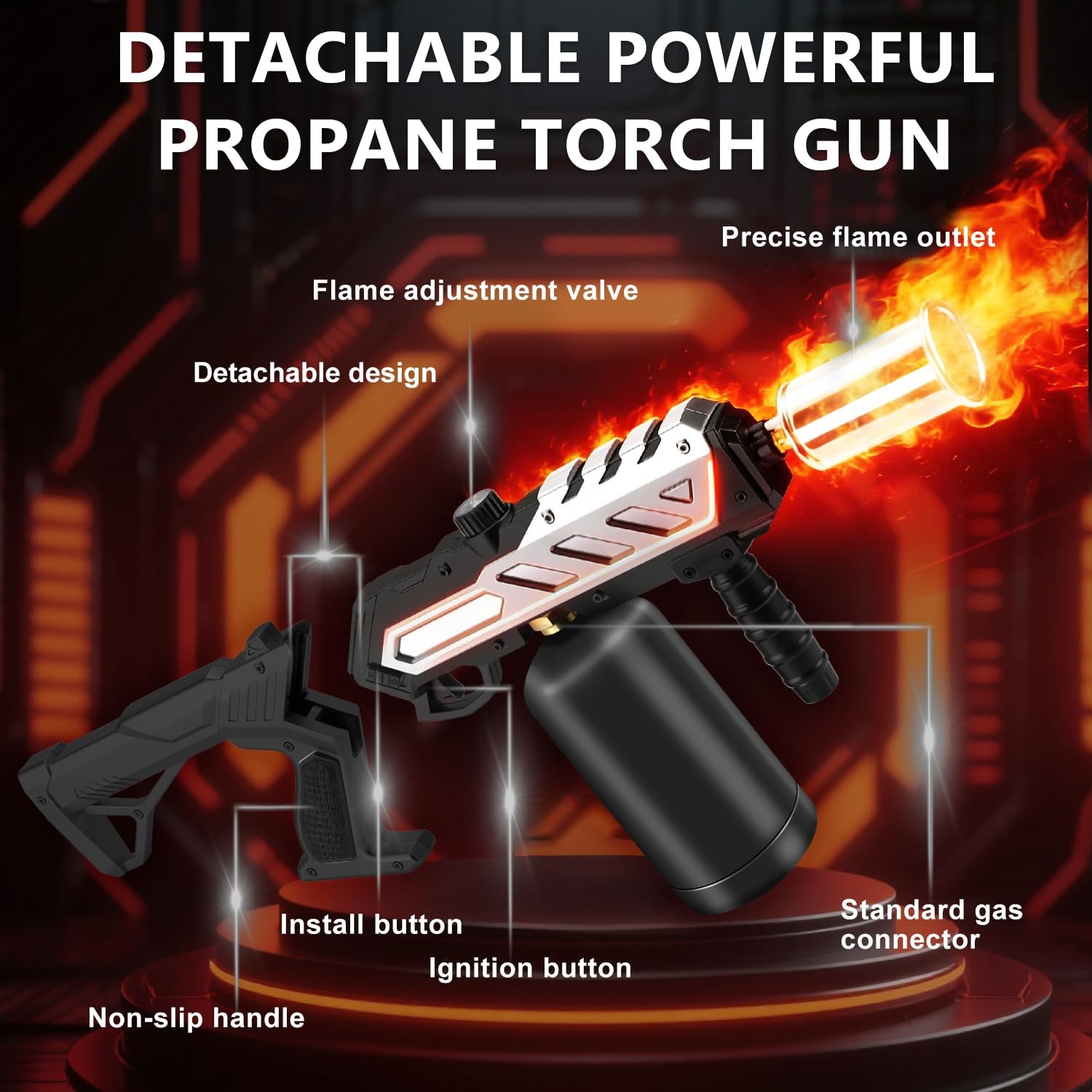 Powerful Propane Torch with Detachable Design, Adjustable Option 1
