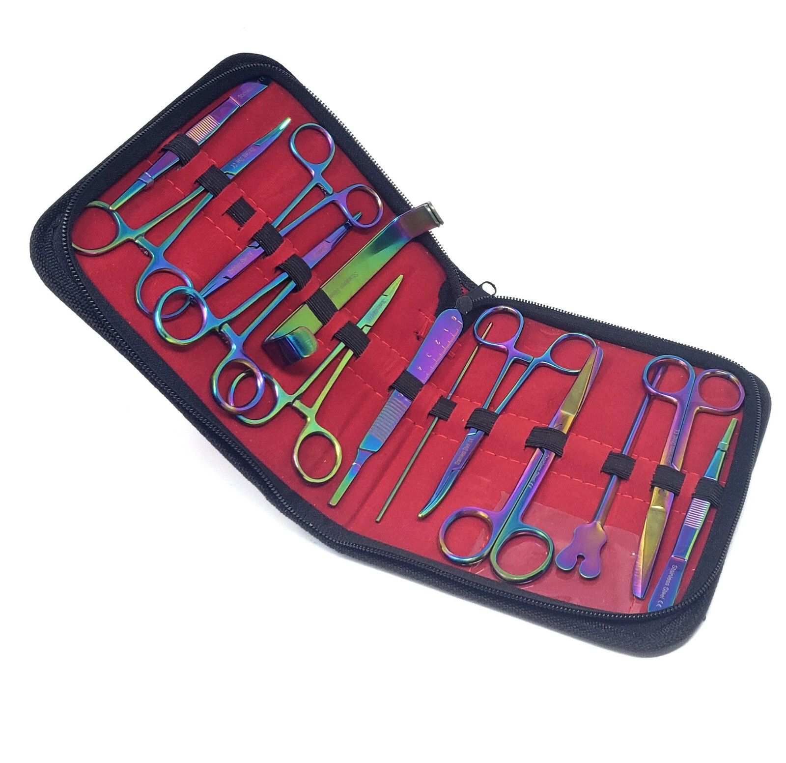 13 Pcs Dissecting Instruments w/ Farabeuf Retractor Multi Titanium Kit in a Case