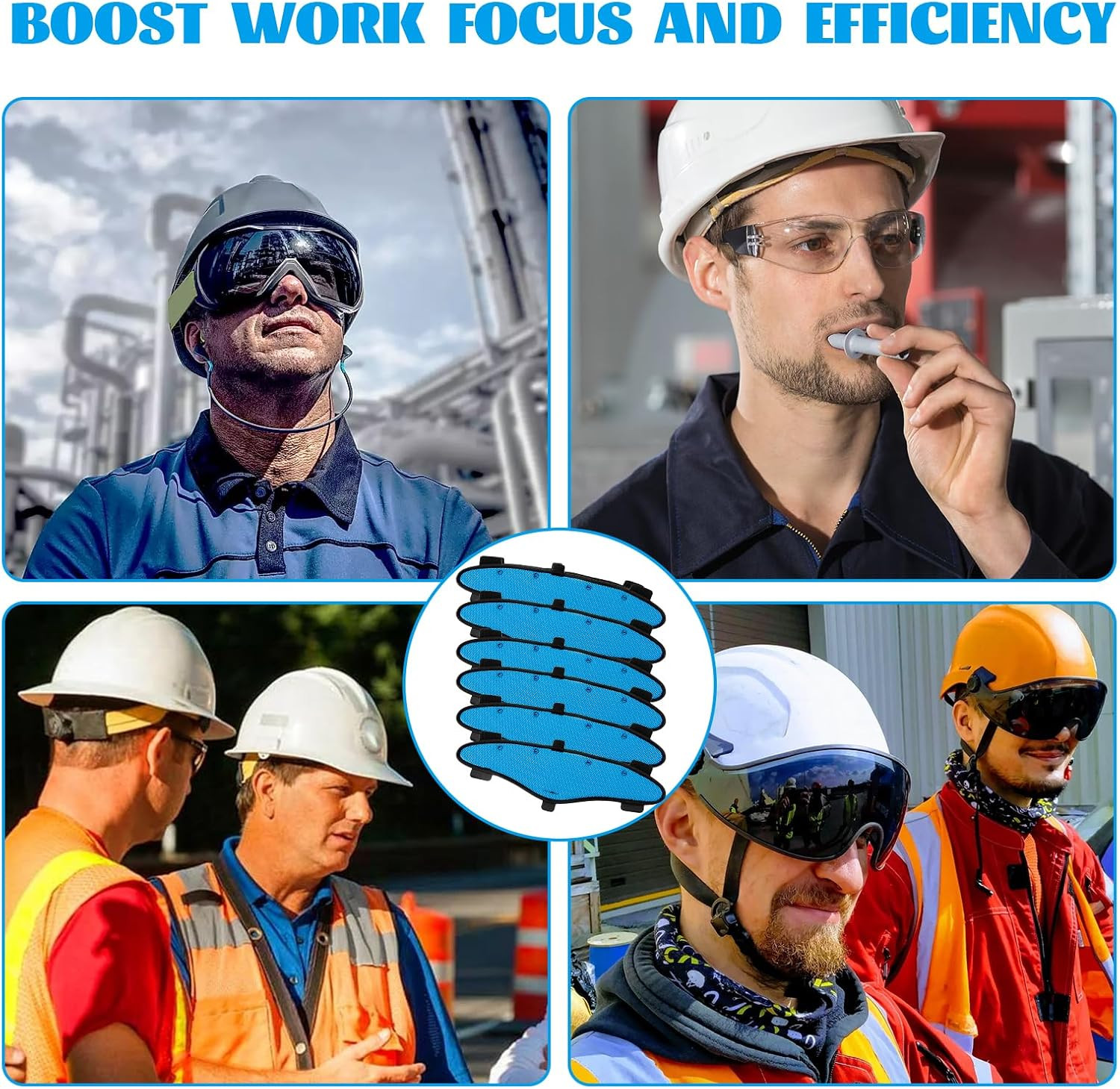 Hard Hat Sweatbands, Reusable Hard Hat Cooling Liner Replacement for Most