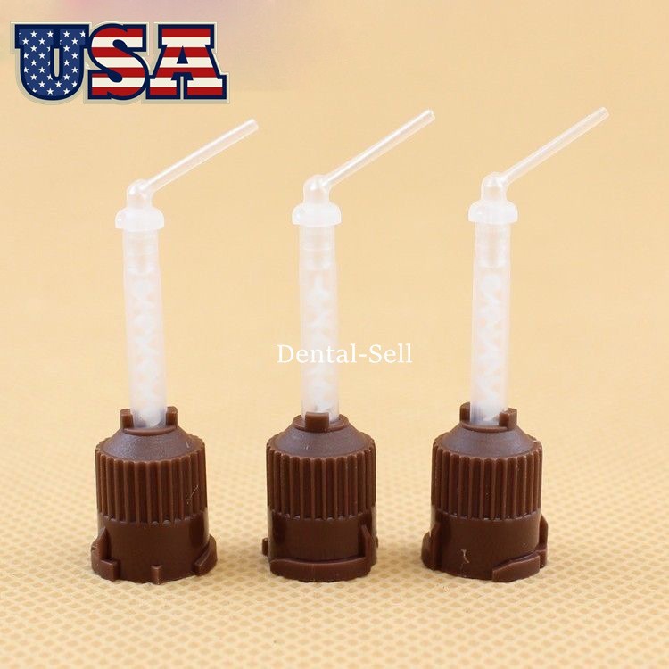 Dental Mixing Tips (1:1) HP Brown & White with Intraoral Tips 50Pcs/Bag USA