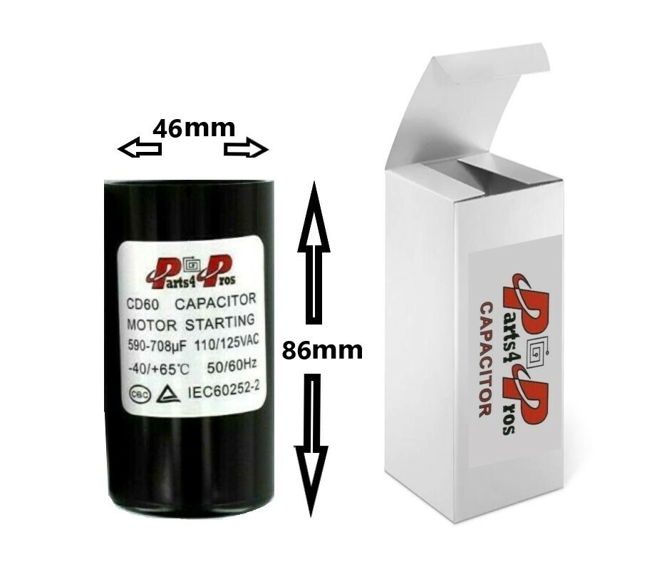 590-708 uF MFD 110-125 VAC 125V (5x) High Quality Start Capacitors Round