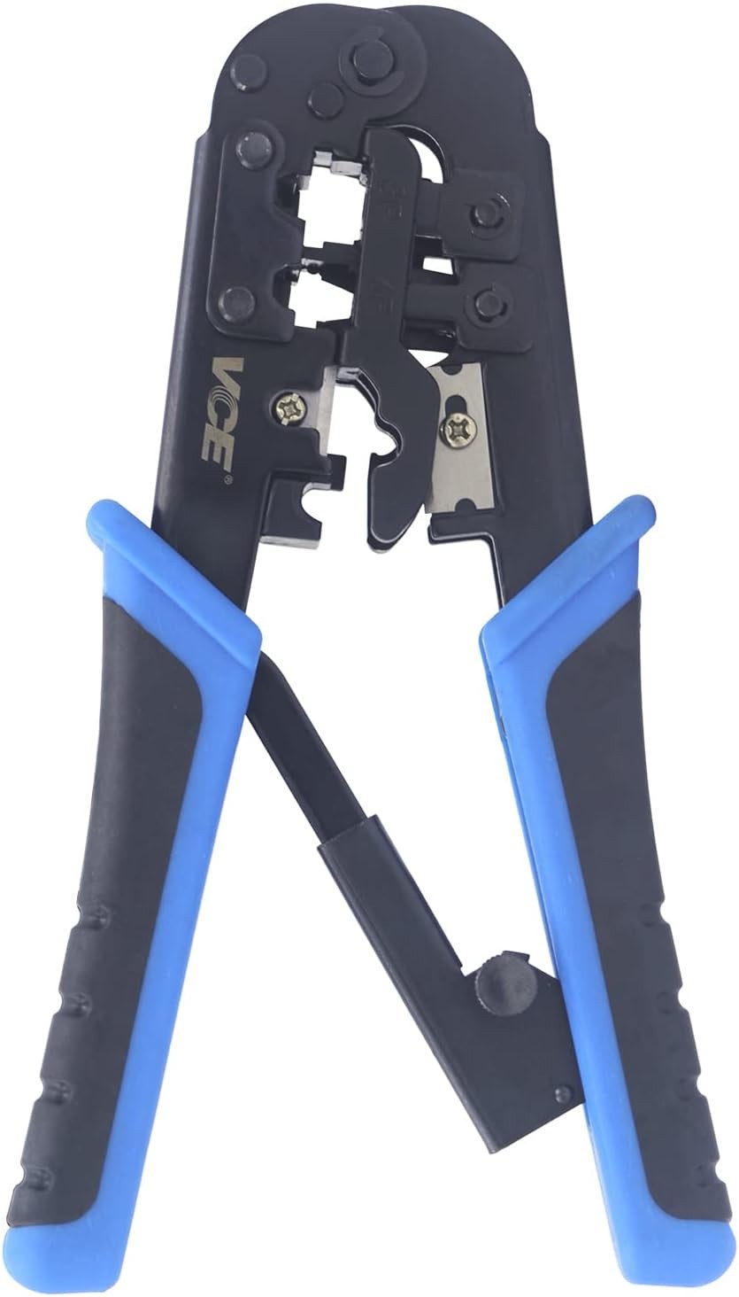 VCE RJ45 RJ11/RJ12 RJ22 Ethernet Crimp Tool Crimper Cutter Stripper All-in-on…