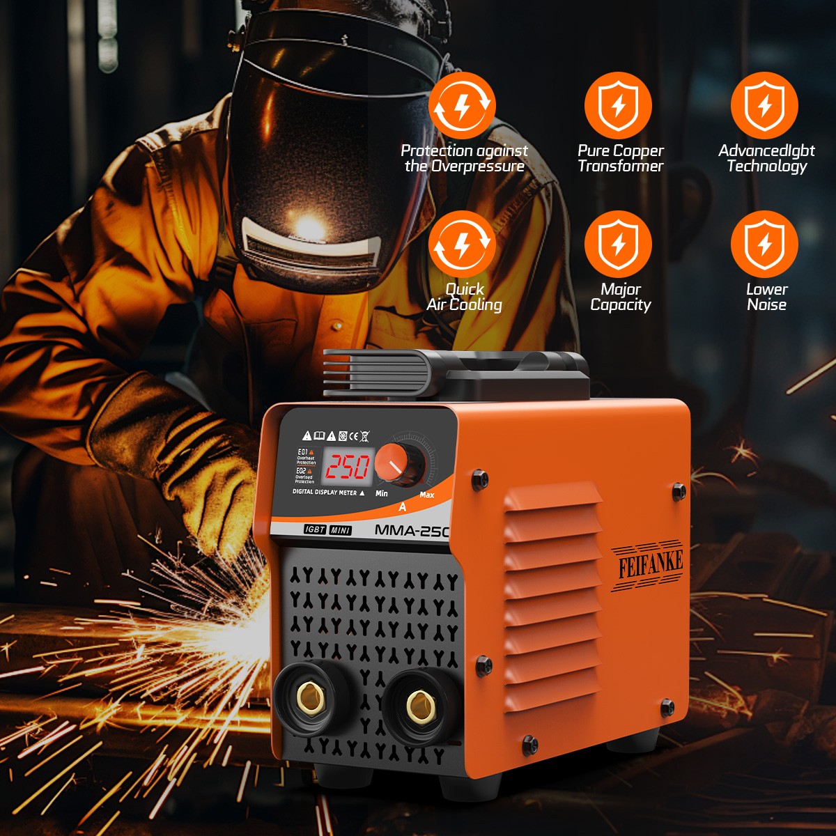 250A MINI Stick Welder 110V Lift TIG/MMA Welding Machine Hot Start for Beginner