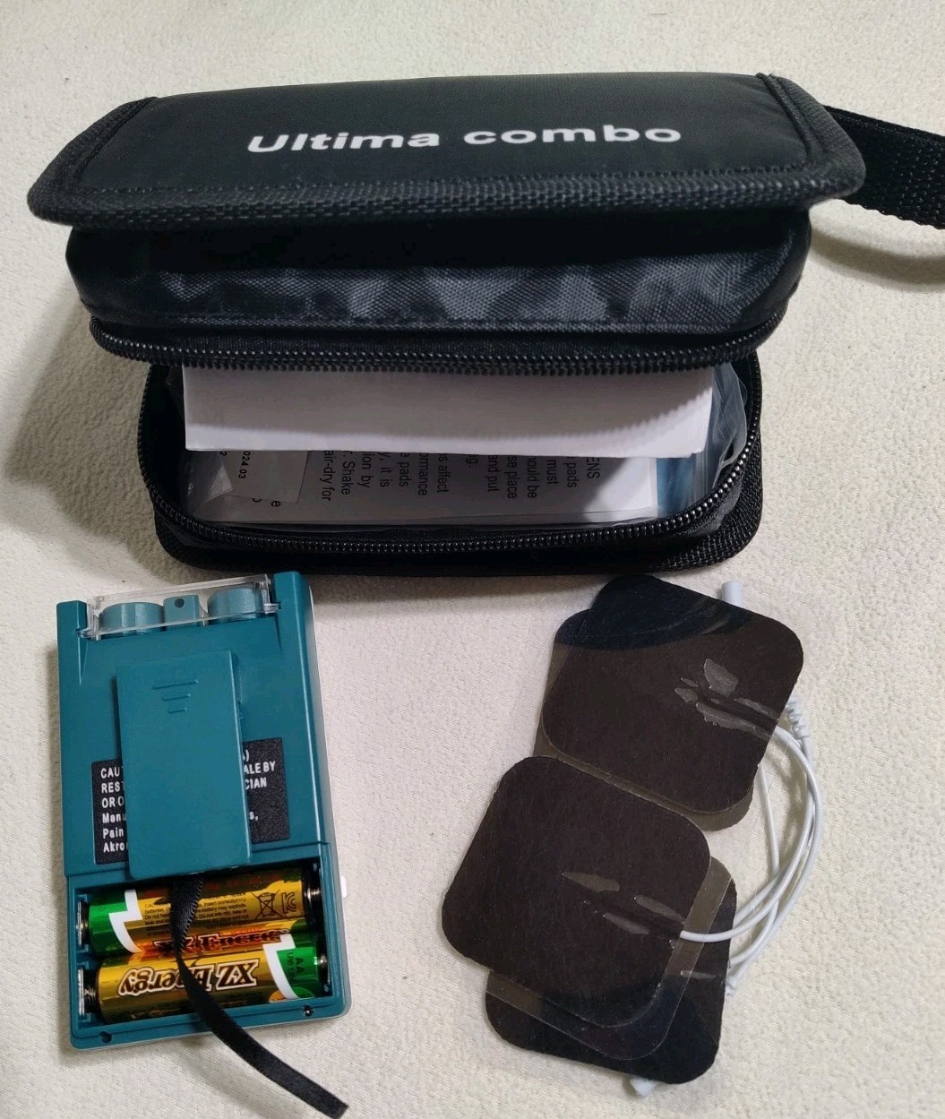 Ultima Ultima Combo 2-Channel Handheld TENS/EMS Unit w/ Case Pads free ship