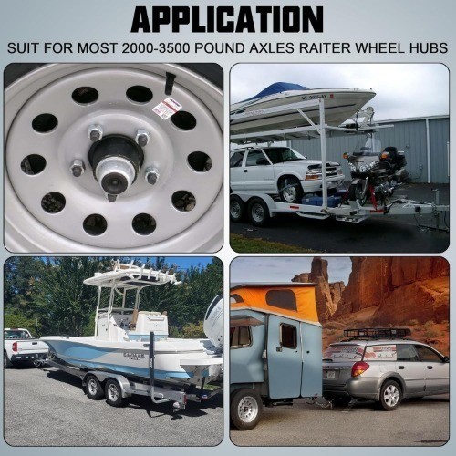4Sets 1.98”OD Trailer Hub Bearing Metal Dust Cover with Extr Color: 1.98 4PCS