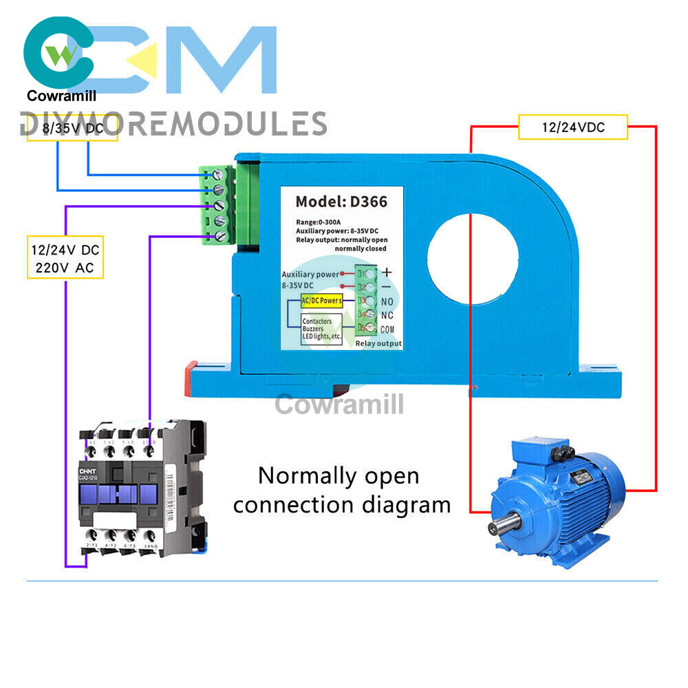DC Current Sensing Switch Overload Protection Hall Sensor D360-50A D366-300A
