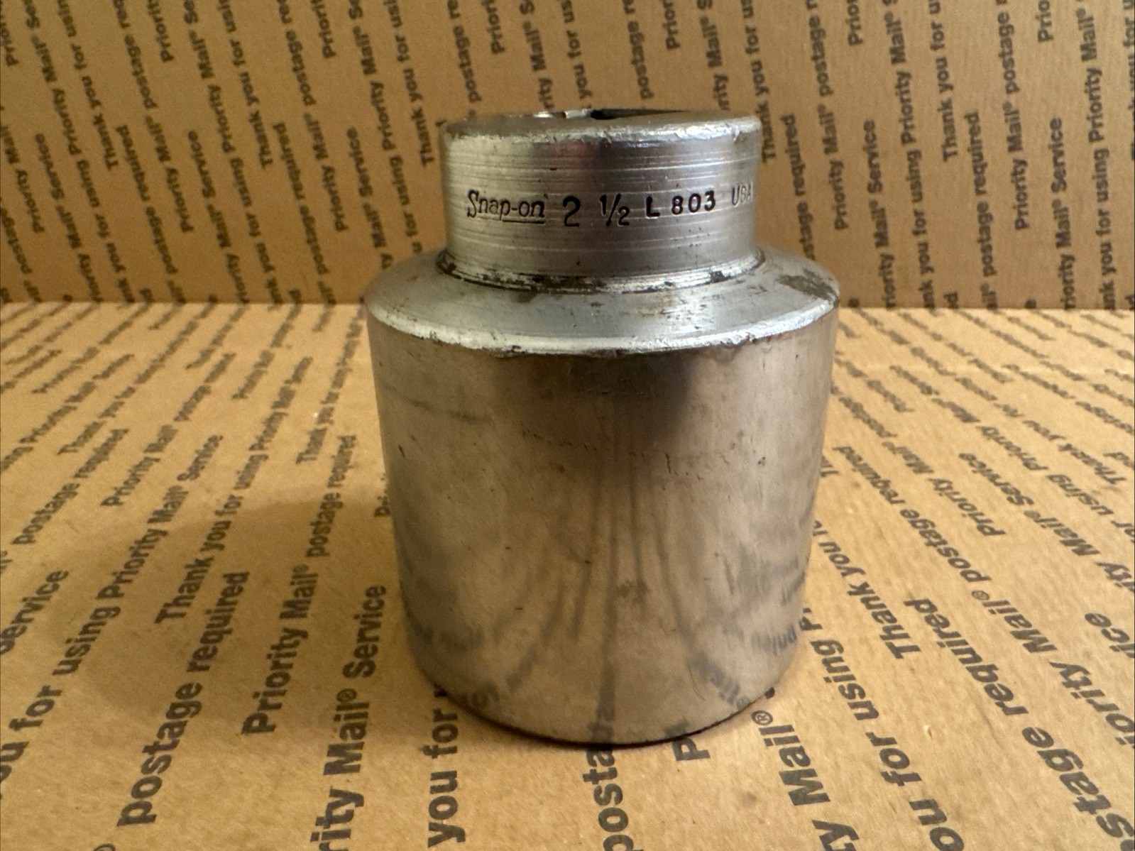 Snap-On L-803 1″ Drive Chrome Socket 2-1/2″ 6-Point Standard 4-1/8″ Long