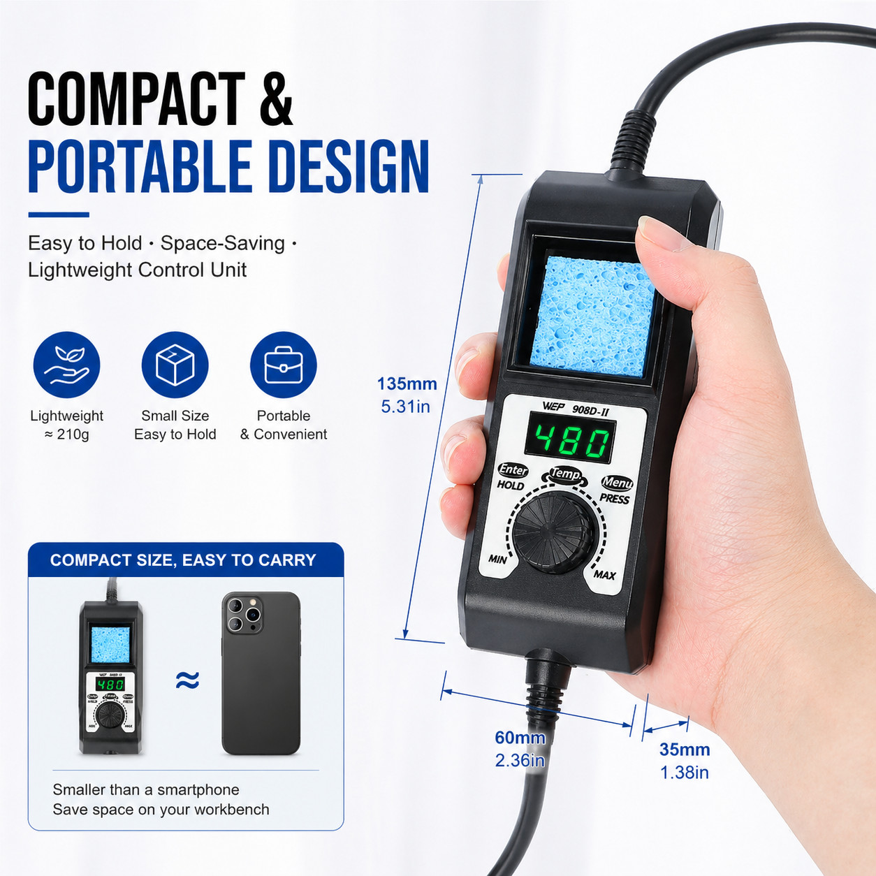 WEP 130W Digital Soldering Iron Kit Welding Desoldering Tool Set 110V US