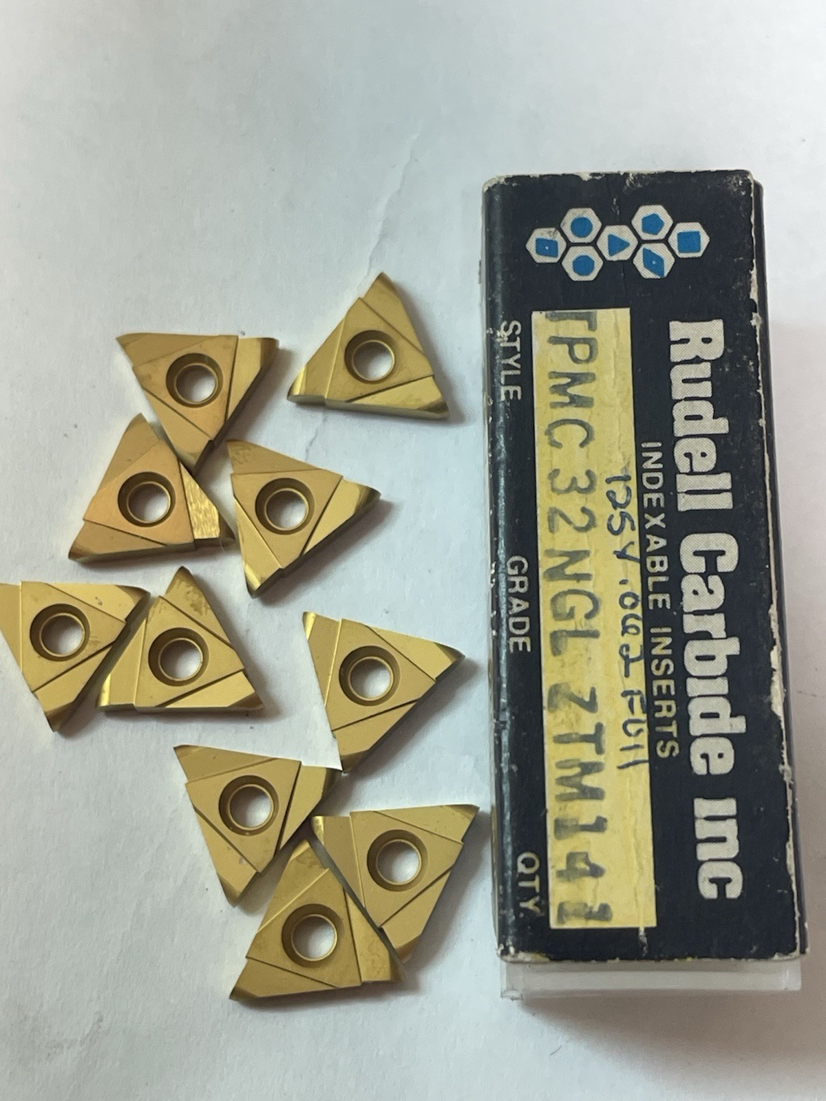 Rudell Carbide Threading Inserts TPMC 32NGL ZTM141 Qty.10 (26MY648)