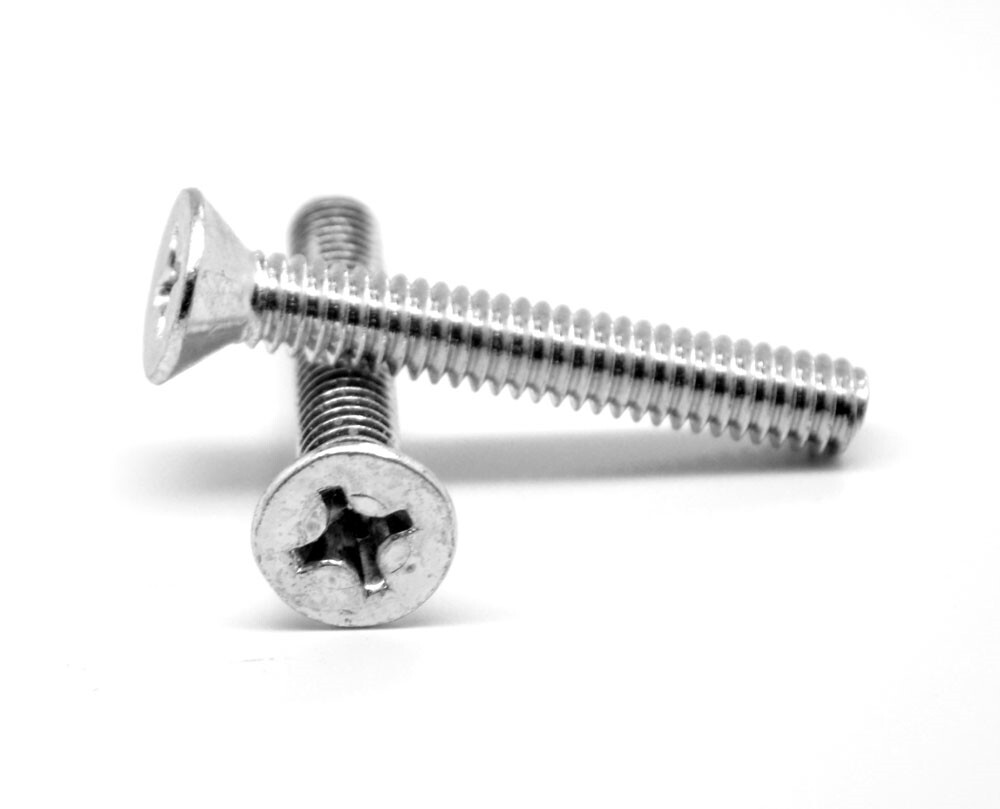 M3 x 0.50 x 25 MM Coarse Class 4.8 Machine Screw Phil Flat Hd Zinc