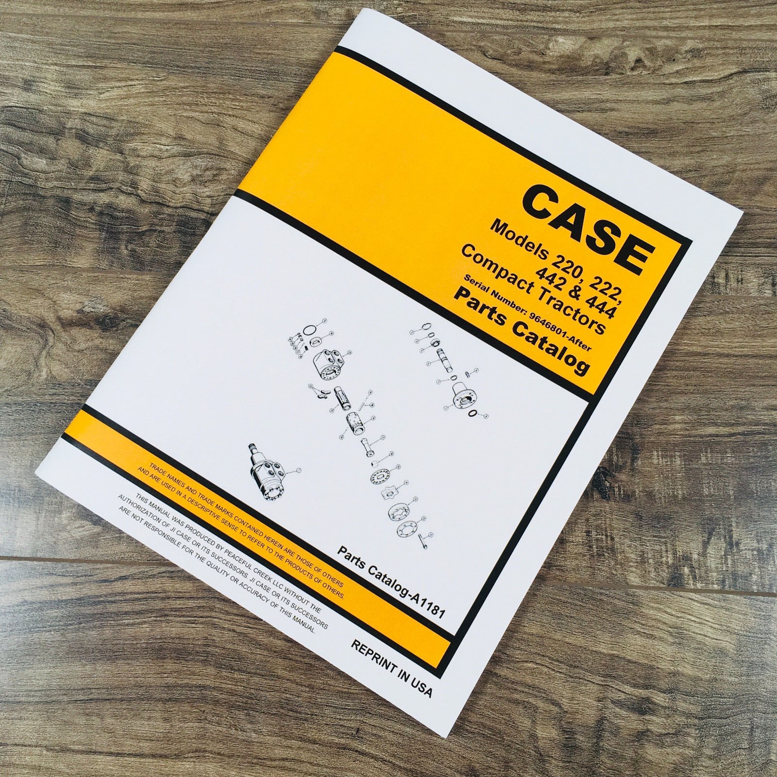 Tractor Service Parts Manual Fits 1978 Case 220 222 224 444 Compact Garden Book