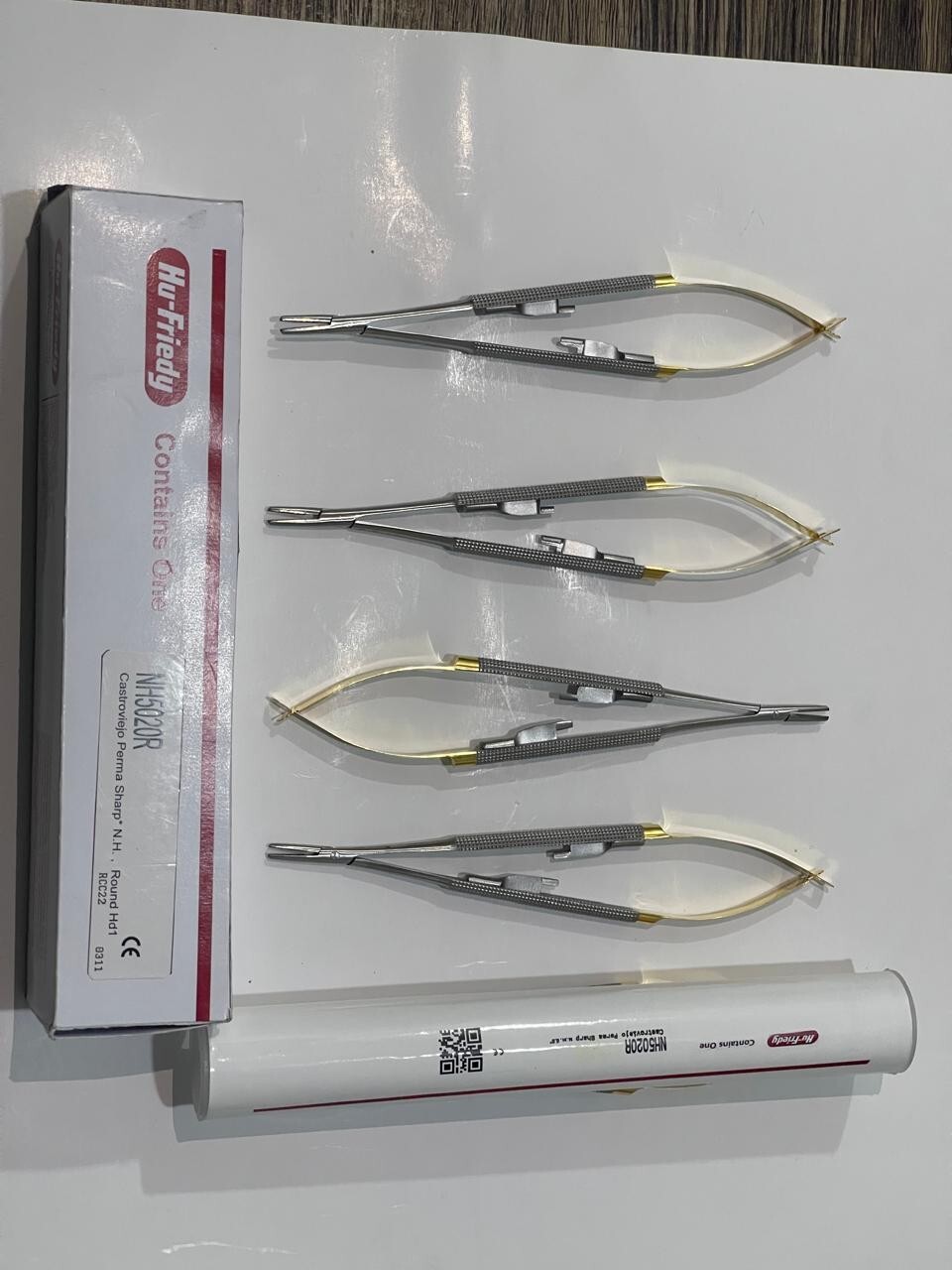 Lot of 5 HU FRIEDY Castroviejo straight Needle Holder 5.5″ 14cm NH5020R