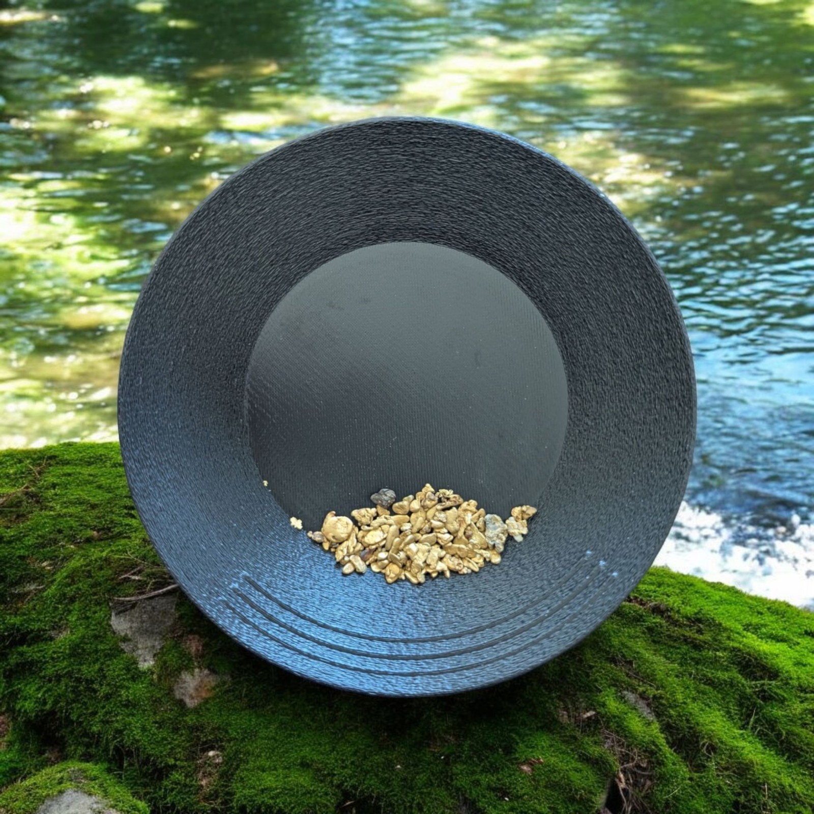 5.5 Inch Mini Black ABS Sniping Pocket Gold Pan Dredging Prospecting Mining