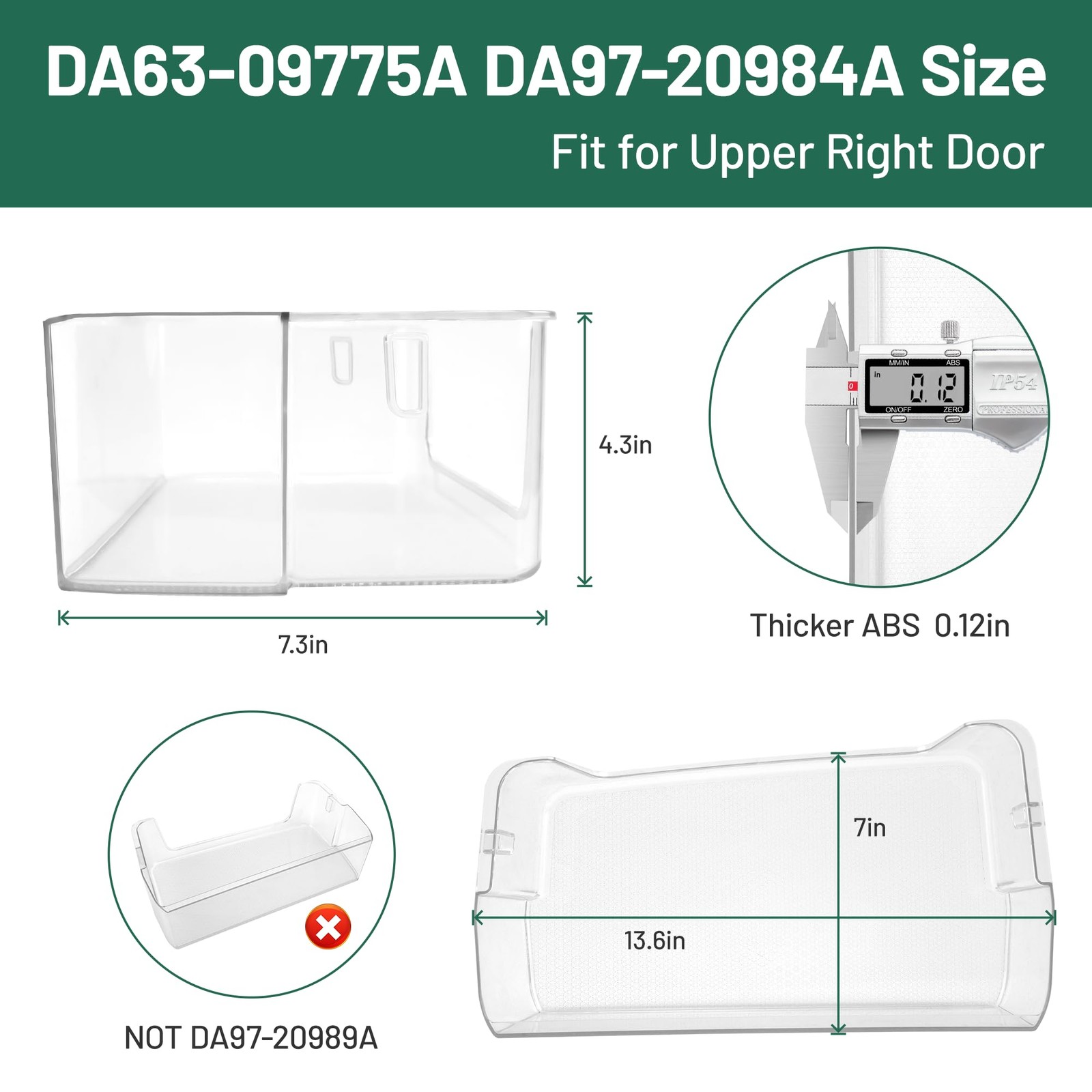 UPGRADED DA63-09775A Fridge Right Door Shelf Bin for RF28T5001SR RF28T5021SR…