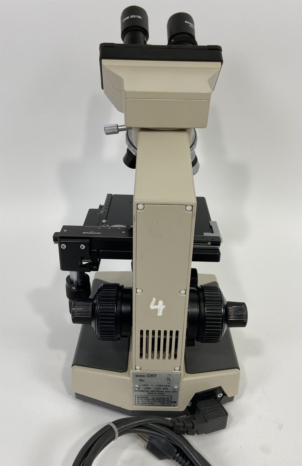 Olympus CHT CH-2 Binocular Laboratory Microscope 4X 10X 40X 100X 9