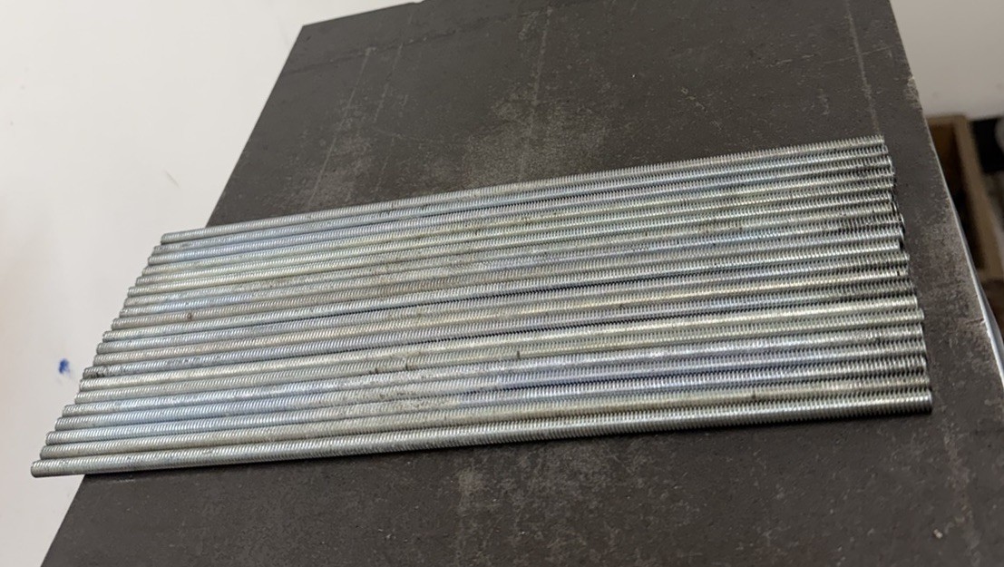 Threaded Rod 1/4-20″ x 12″ Zinc Plated Steel All Thread Rods Coarse (20 PC LOT)