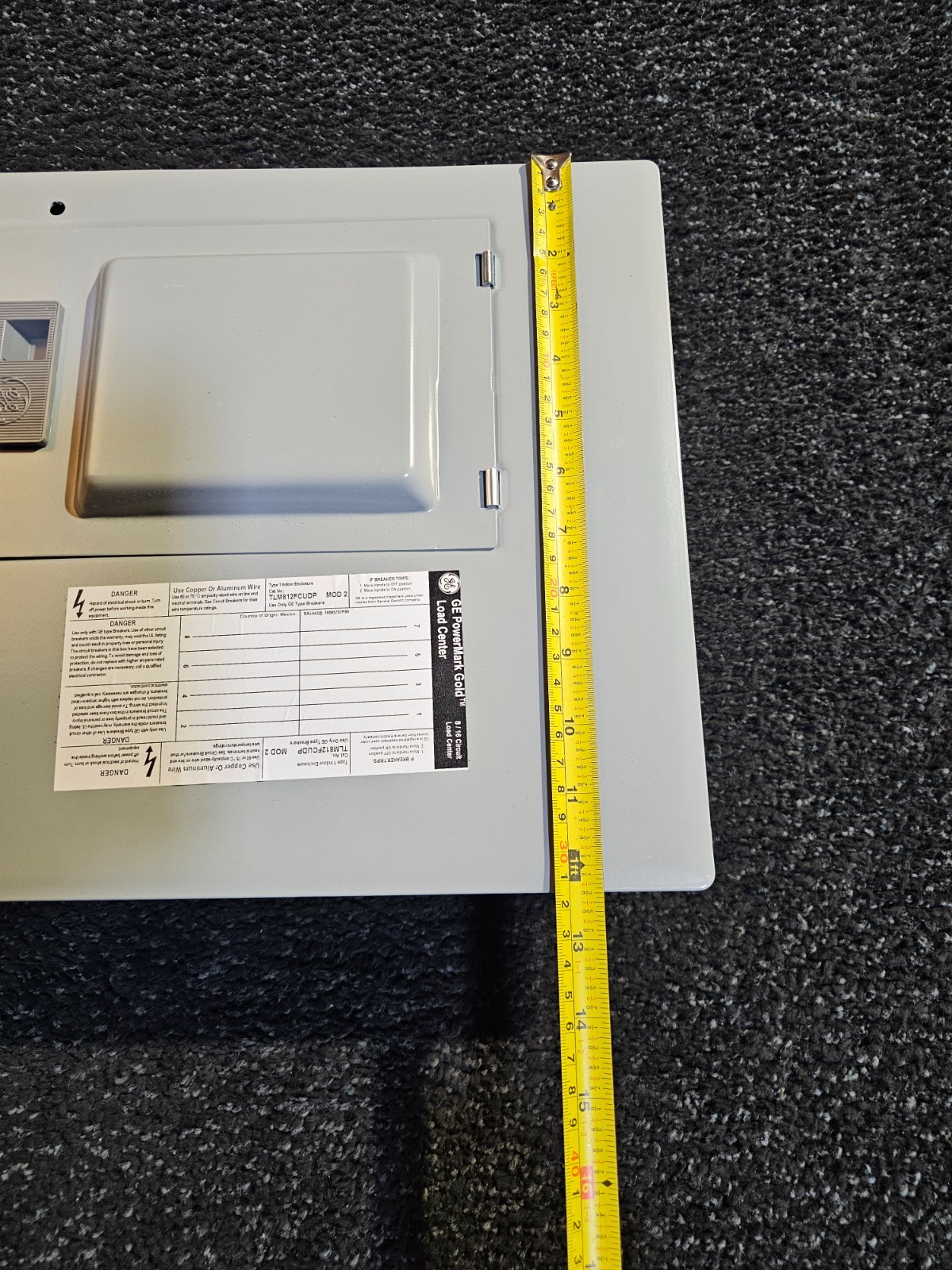 GE TLM812FCUDP 125A 8 Spaces 16 Circuits Main Lug Circuit Breaker Panel Box