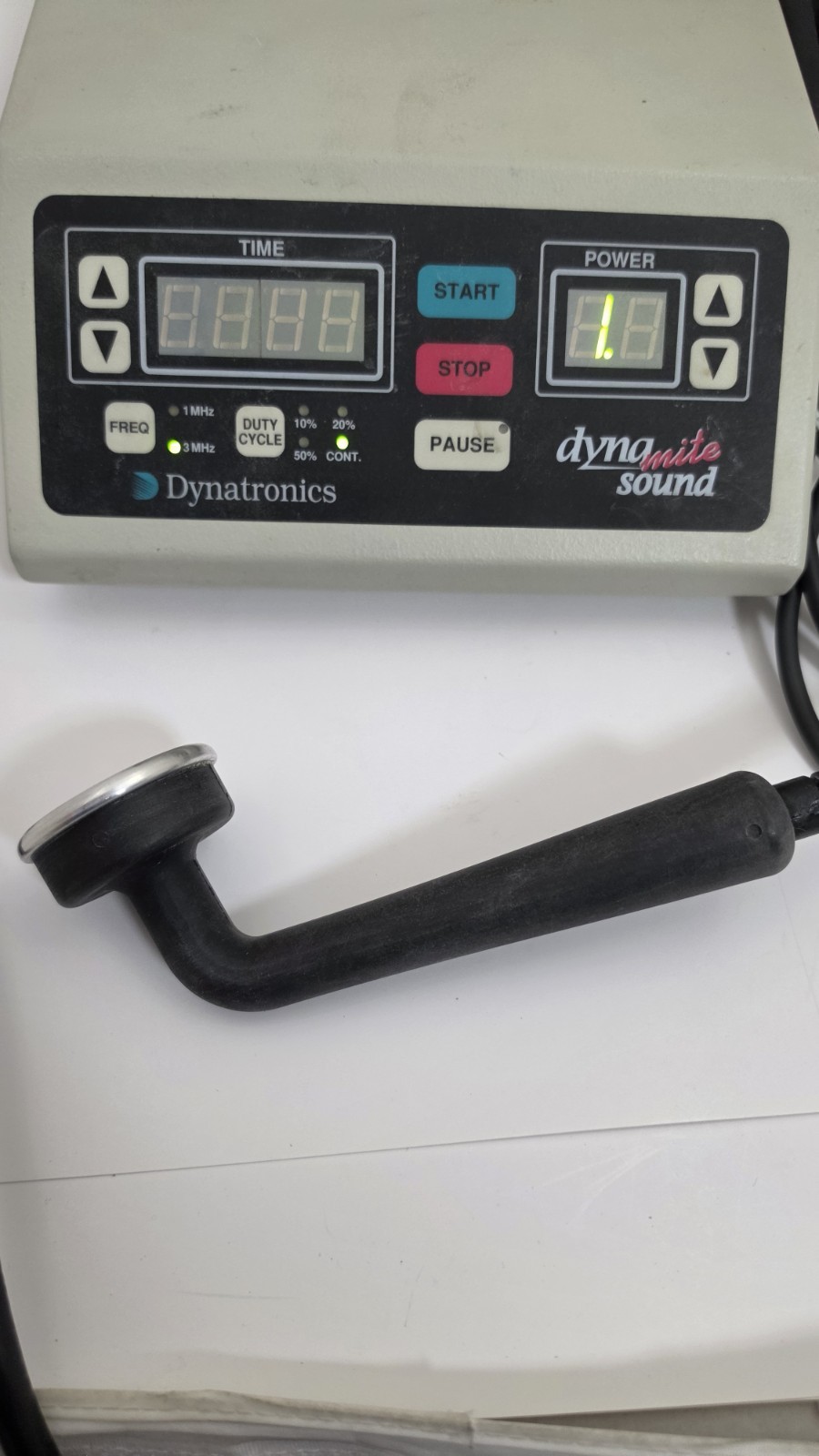 Dynatronics Dynamite Sound D125 Ultrasound Generator W/ 10cm Probe