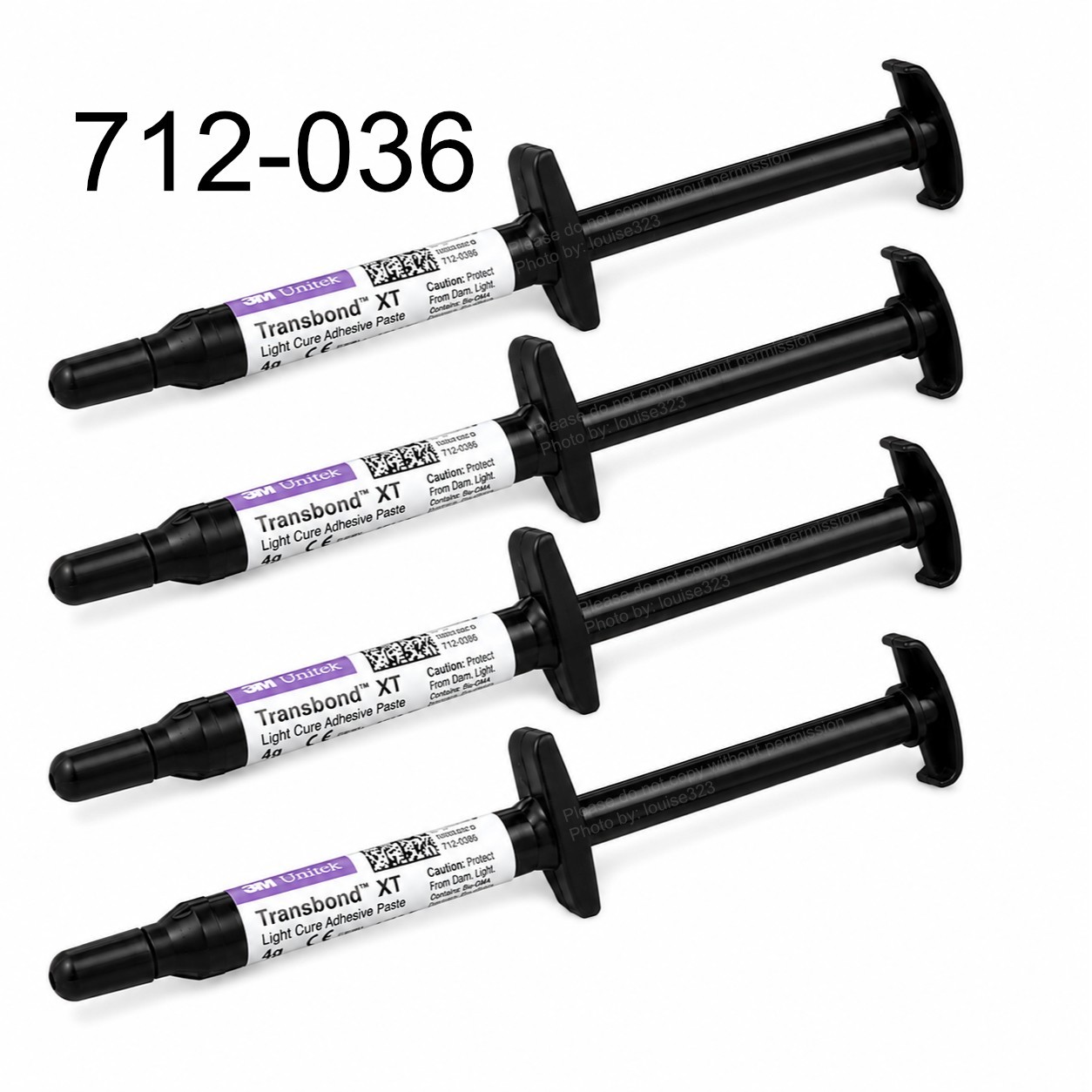 Dental Transbond XT Light Cure Orthodontic Bracket Bonding Adhesv Refill 4 x 4g