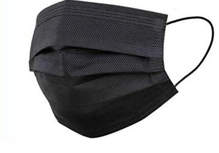 50 & 100 PCS Black Face Mask Mouth & Nose Protector Respirator Masks with Filter