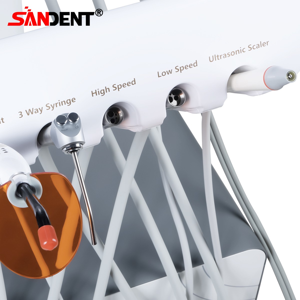 FDA Dental Portable Delivery Unit Syringe Suction Turbine w 4H Air Compressor